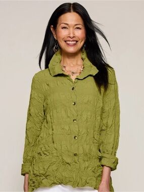 Chalet et Cici “Emilee” Celery shirt - Sz L- NWOT